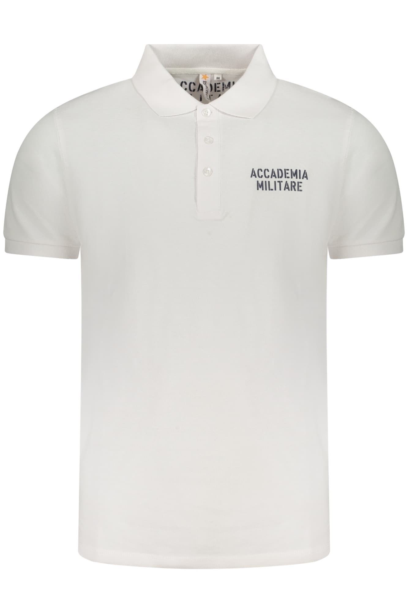 accademiamilitarepolomanichecorteuomobianco_1 MILITARY ACADEMY MEN'S SHORT SLEEVE POLO WHITE - Image 1