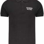 MILITARY ACADEMY BLACK MEN'S SHORT SLEEVE POLO