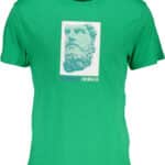 BIKKEMBERGS GREEN MEN'S SHORT SLEEVE T-SHIRT