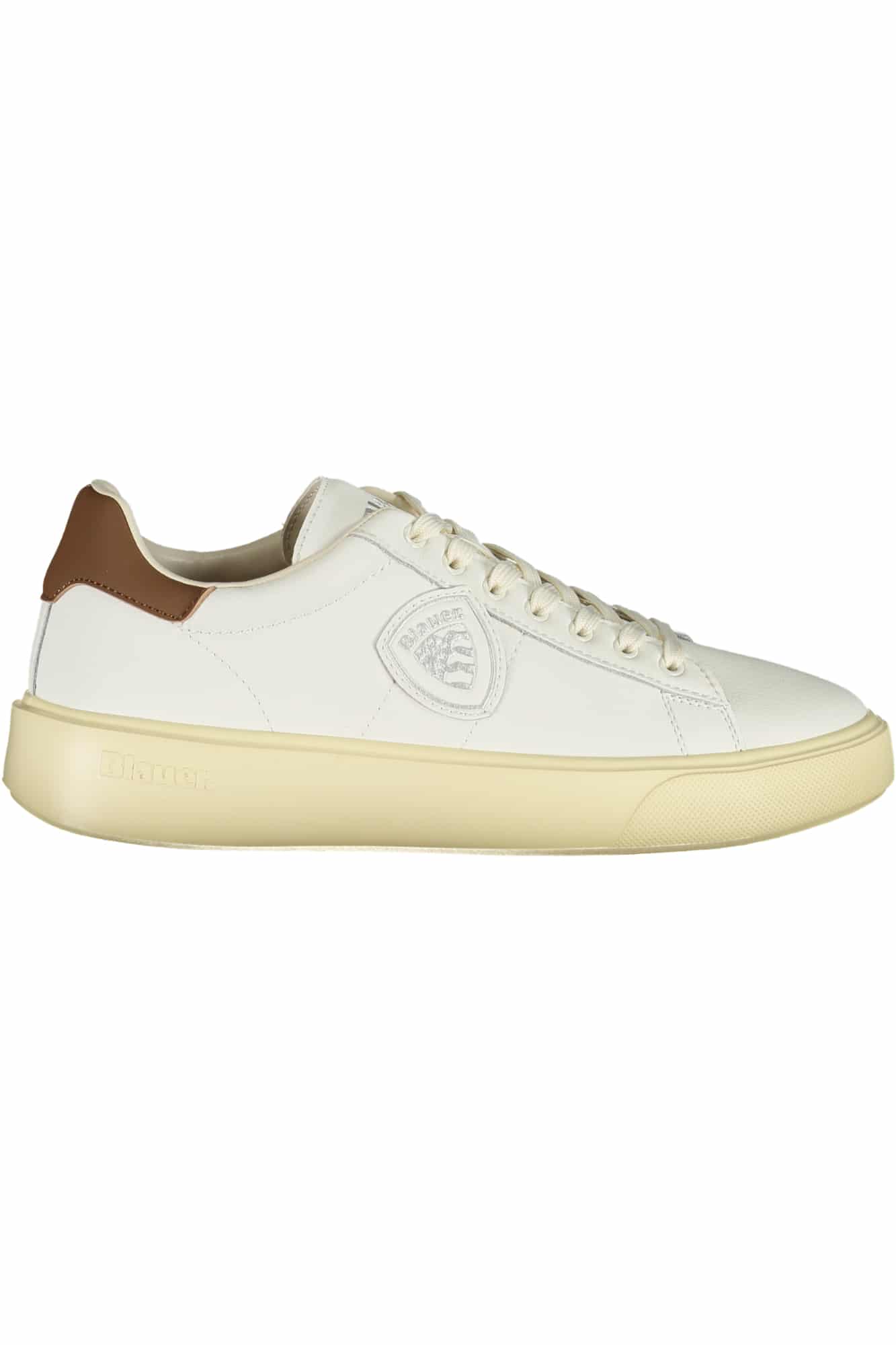 blauercalzaturasportivauomobianco_1 BLAUER MEN'S SPORTS FOOTWEAR WHITE - Image 1