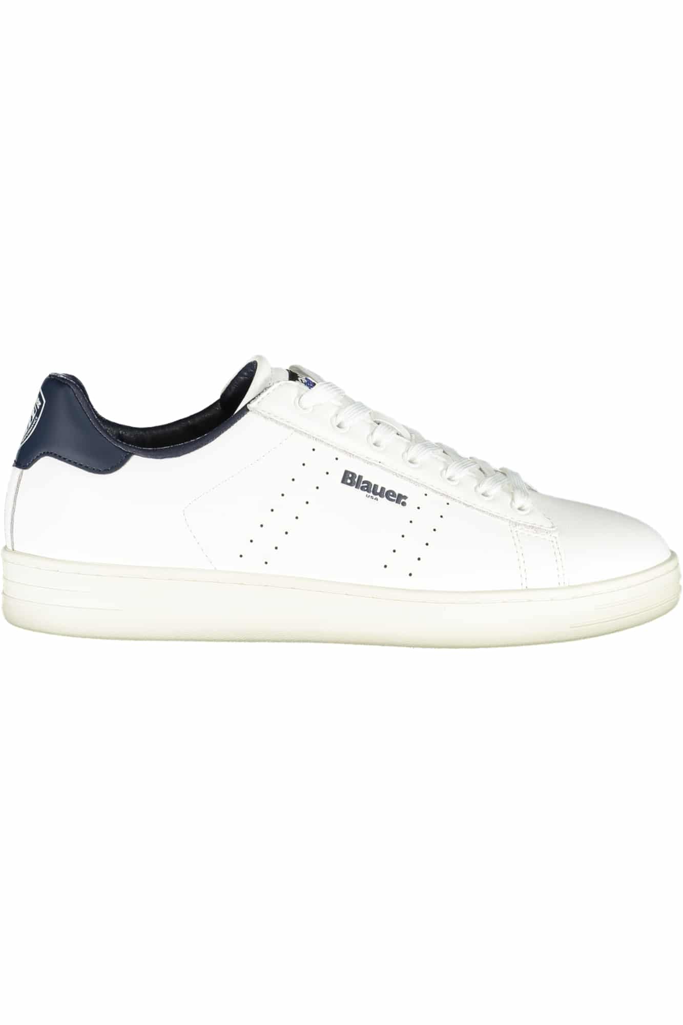 blauercalzaturasportivauomobianco_1 BLAUER MEN'S SPORTS FOOTWEAR WHITE - Image 1