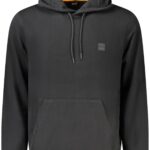 BOSS MEN'S BLACK ZIP-UP SWEATSHIRT