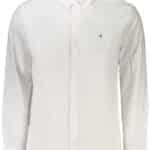 CALVIN KLEIN MEN'S LONG-SLEEVED SHIRT WHITE