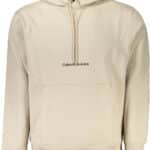 CALVIN KLEIN MEN'S BEIGE ZIPLESS SWEATSHIRT