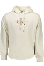 CALVIN KLEIN WHITE MEN'S SWEATSHIRT WITHOUT ZIP