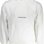 CALVIN KLEIN WHITE MEN'S SWEATSHIRT WITHOUT ZIP