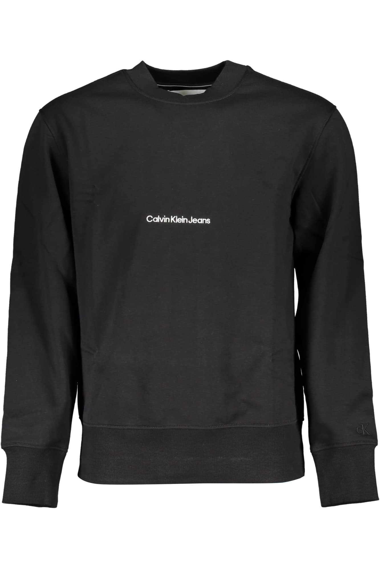 calvinkleinfelpasenzazipuomonero_1 CALVIN KLEIN MEN'S BLACK ZIPLESS SWEATSHIRT - Image 1