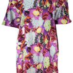 CAVALLI CLASS WOMEN'S SHORT DRESS PURPLE