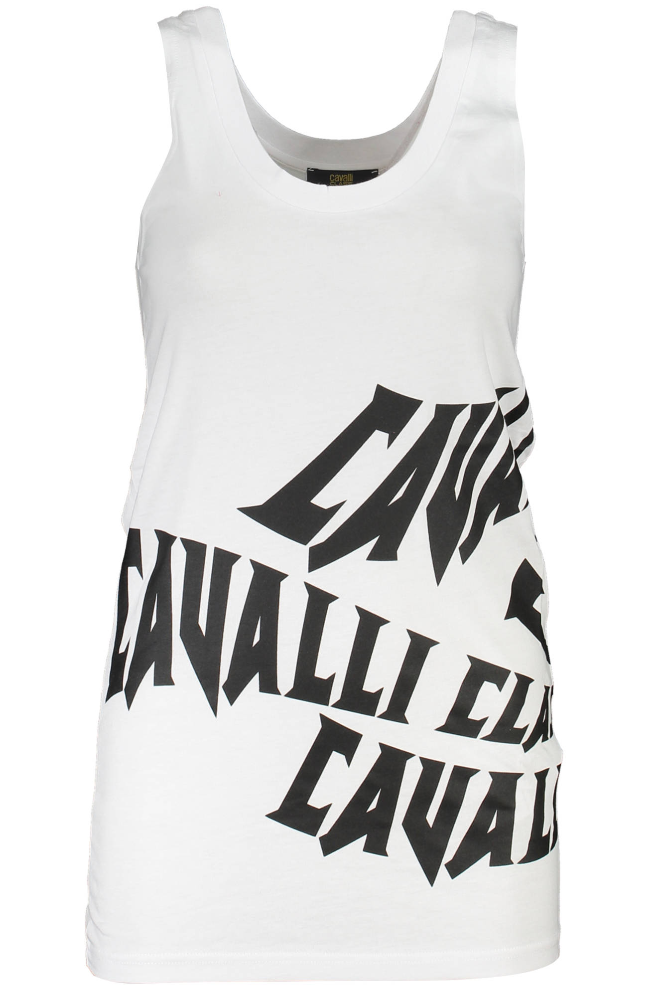 cavalliclasscanottadonnabianco_1 CAVALLI CLASS WOMEN'S TANK TOP WHITE - Image 1