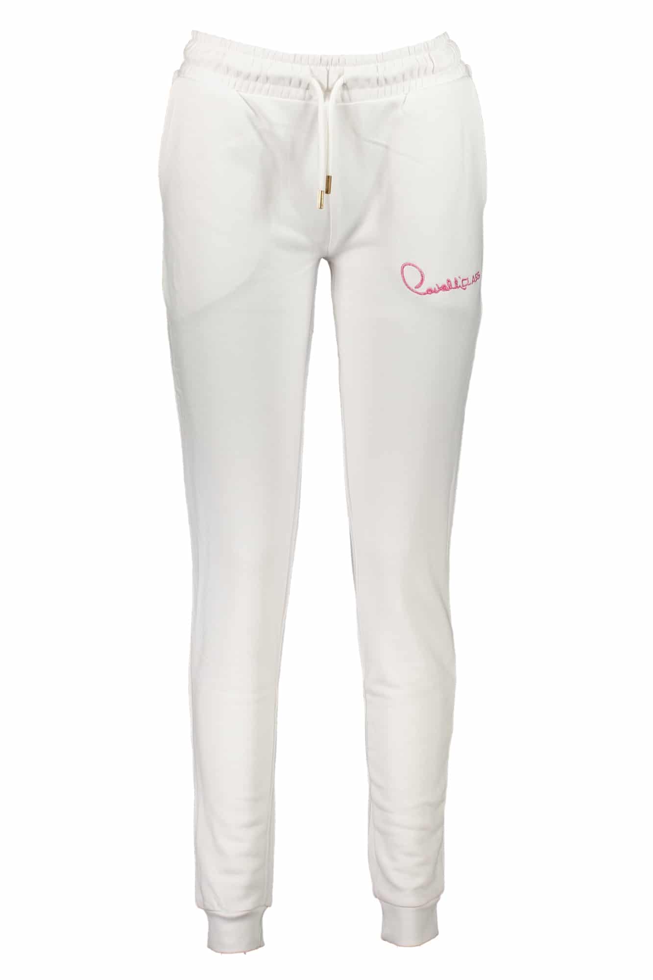 cavalliclasspantalonedonnabianco_1 CAVALLI CLASS WOMEN'S WHITE PANTS - Image 1