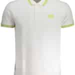 CAVALLI CLASS MEN'S WHITE SHORT SLEEVED POLO SHIRT
