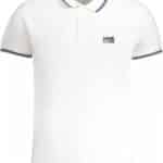 CAVALLI CLASS MEN'S WHITE SHORT SLEEVED POLO SHIRT