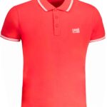 CAVALLI CLASS MEN'S SHORT SLEEVED POLO SHIRT RED