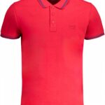 CAVALLI CLASS MEN'S SHORT SLEEVED POLO SHIRT RED