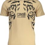CAVALLI CLASS MEN'S SHORT SLEEVED T-SHIRT BEIGE