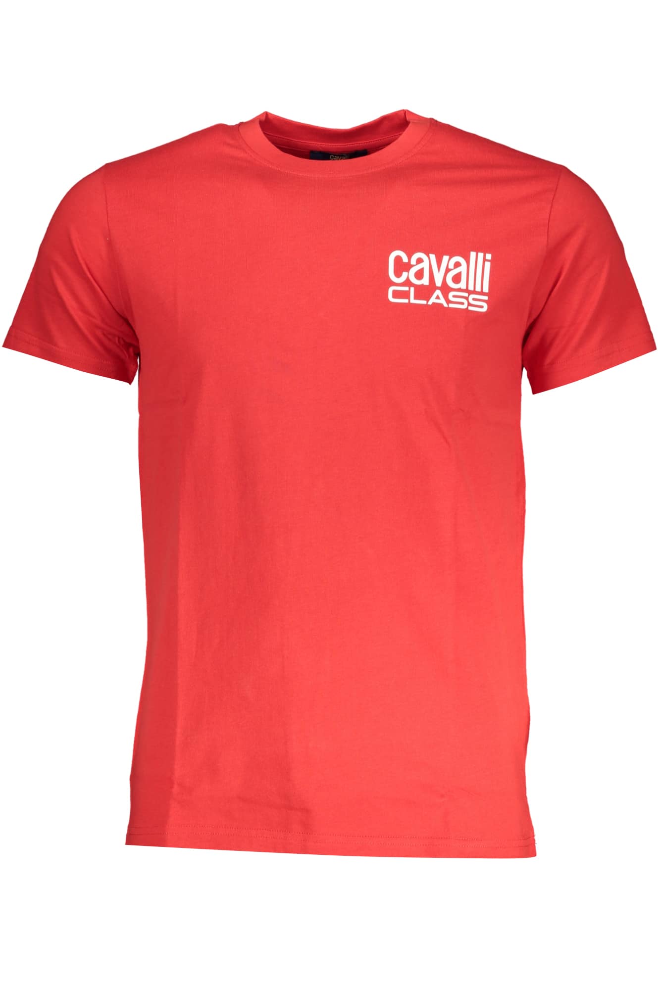 cavalliclasst-shirtmanichecorteuomorosso_1 CAVALLI CLASS MEN'S SHORT SLEEVE T-SHIRT RED - Image 1