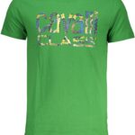 CAVALLI CLASS GREEN MEN'S SHORT SLEEVED T-SHIRT