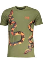 CAVALLI CLASS GREEN MEN'S SHORT SLEEVED T-SHIRT