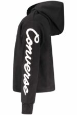 Converse Girls' Zip-Up Hoodie, Black - Image 3