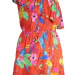 DESIGUAL RED SHORT DRESS FOR WOMEN