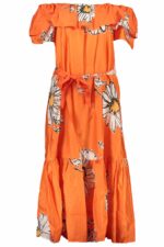 DESIGUAL WOMEN'S LONG DRESS ORANGE