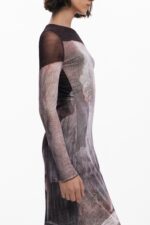 DESIGUAL WOMEN'S LONG DRESS IN BROWN - Image 3