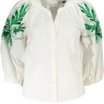 DESIGUAL WOMEN'S LONG SLEEVE SHIRT WHITE