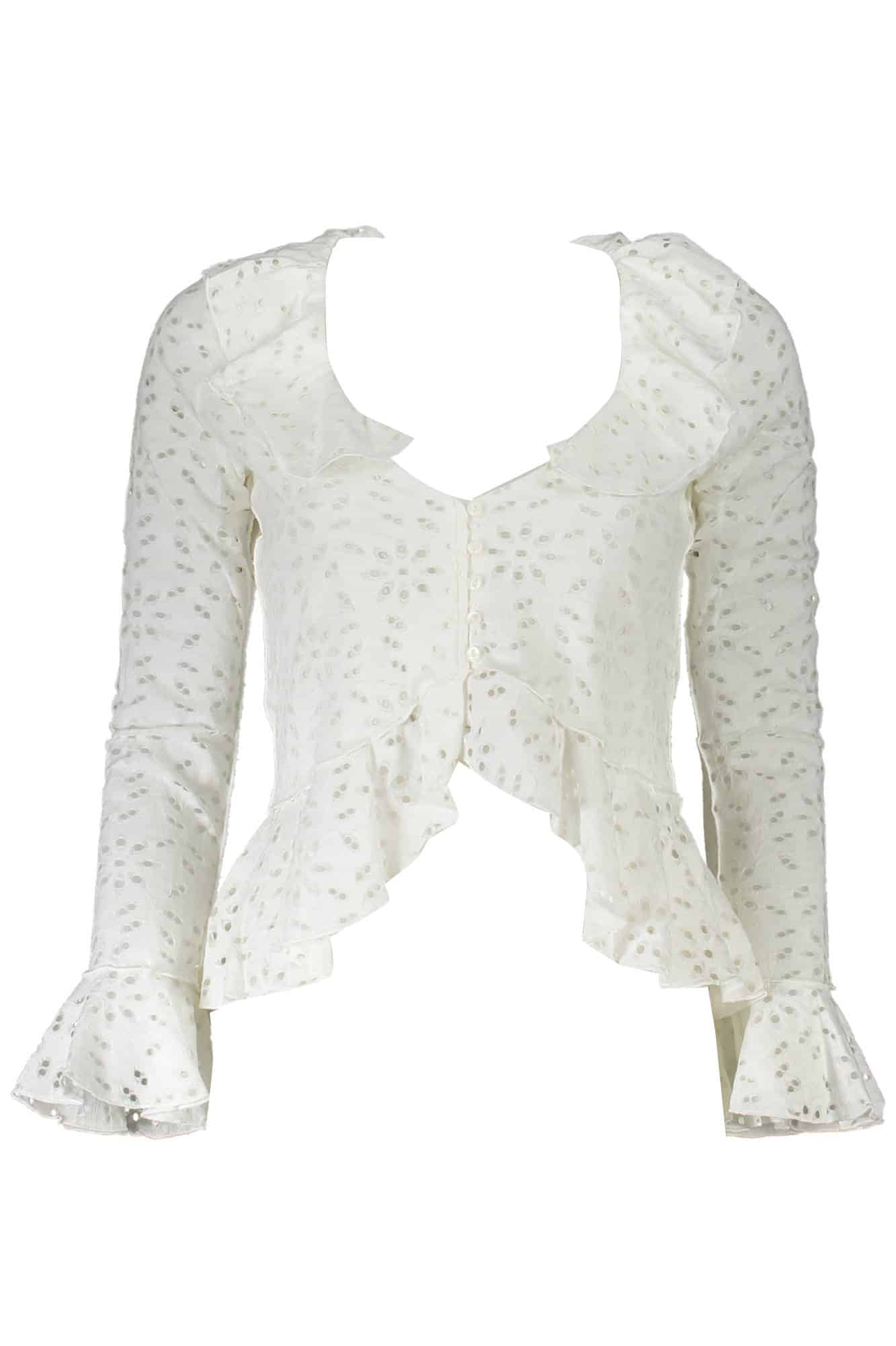 desigualcamiciamanichelunghedonnabianco_1 DESIGUAL SHIRT LONG SLEEVE WOMAN WHITE - Image 1