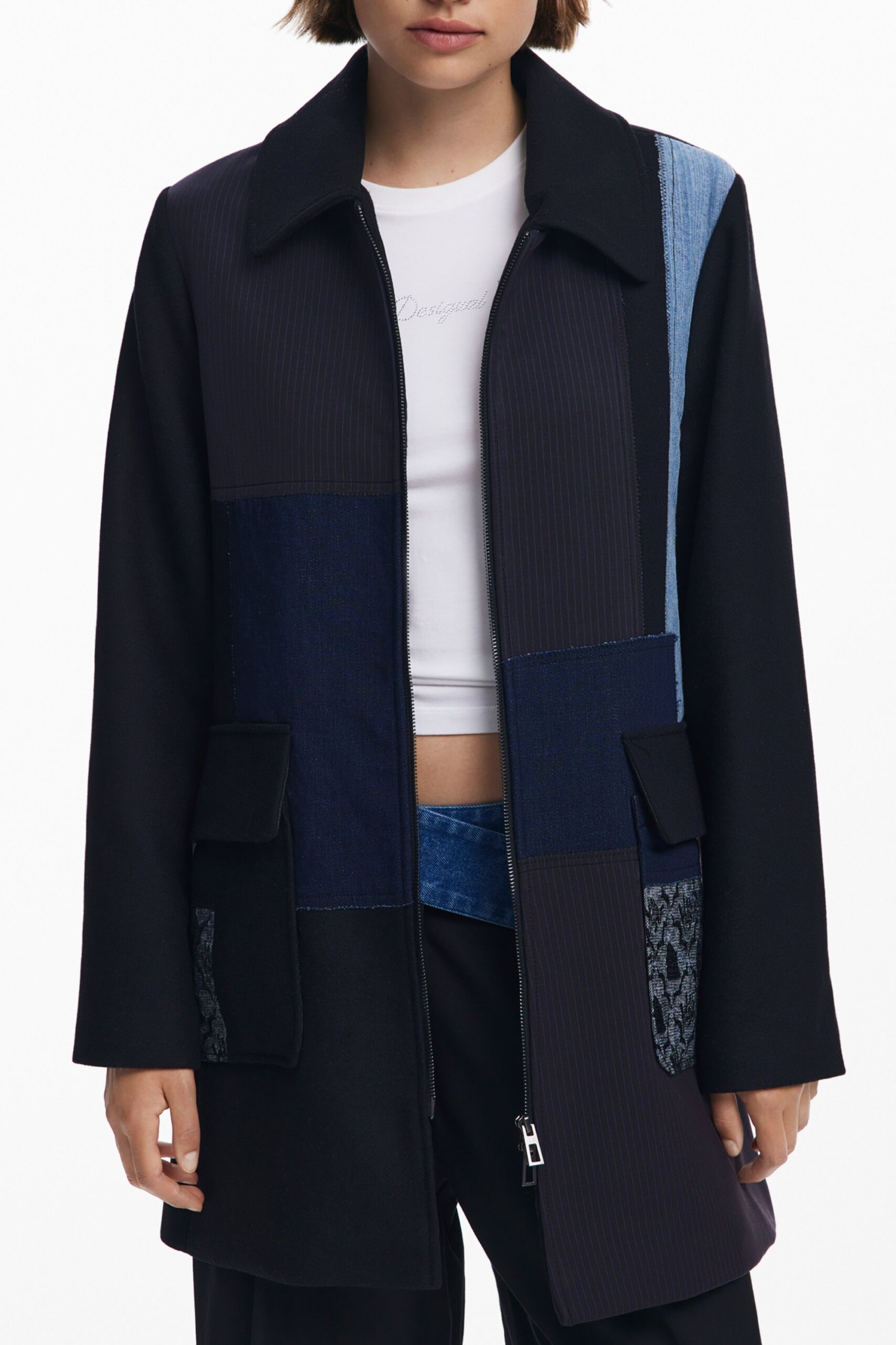 desigualgiubbottodonnanero_1 DESIGUAL WOMEN'S BLACK JACKET - Image 1