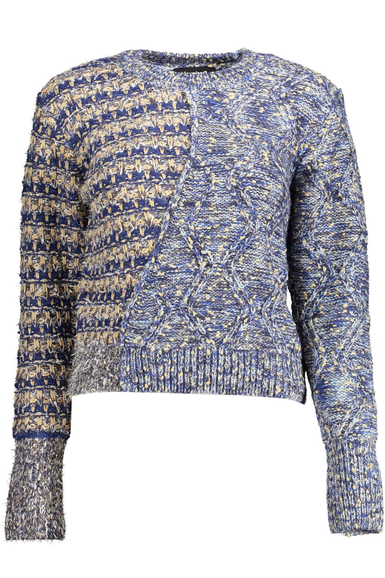 desigualmagliadonnablu_1 DESIGUAL WOMEN'S BLUE SWEATER - Image 1