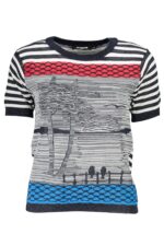 DESIGUAL WOMEN'S BLUE SWEATER