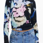 DESIGUAL WOMEN'S BLACK SWEATER