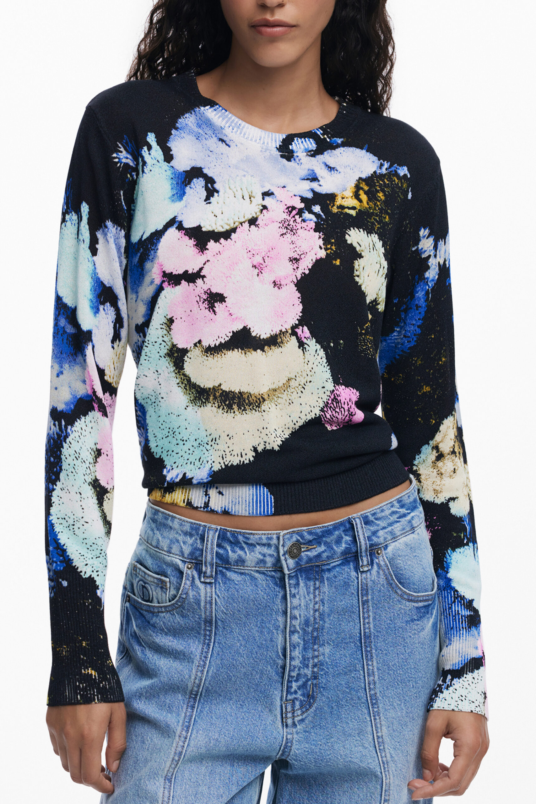 desigualmagliadonnanero_1 DESIGUAL WOMEN'S BLACK SWEATER - Image 1