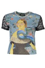 DESIGUAL SHORT SLEEVE T-SHIRT WOMEN BLUE