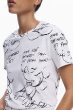 DESIGUAL WOMEN'S SHORT-SLEEVE T-SHIRT WHITE - Image 3