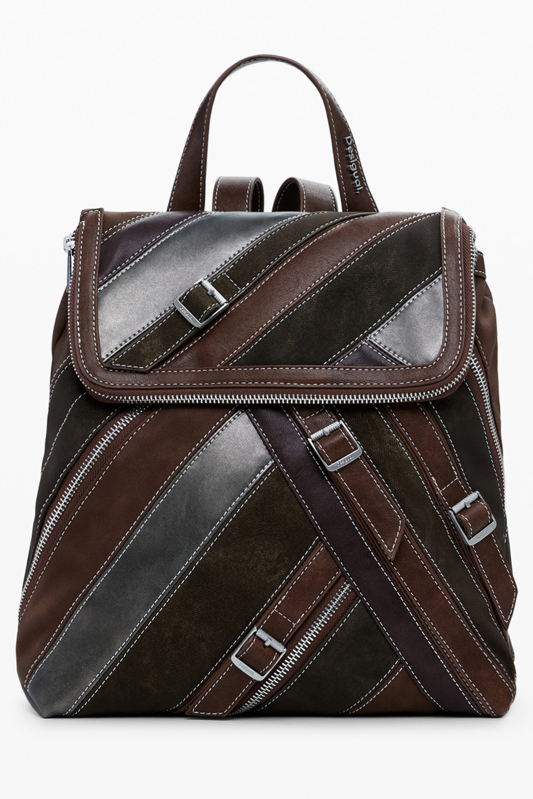 desigualzainodonnamarrone_1 DESIGUAL WOMEN'S BROWN BACKPACK - Image 1