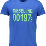 DIESEL MEN'S SHORT SLEEVE T-SHIRT BLUE