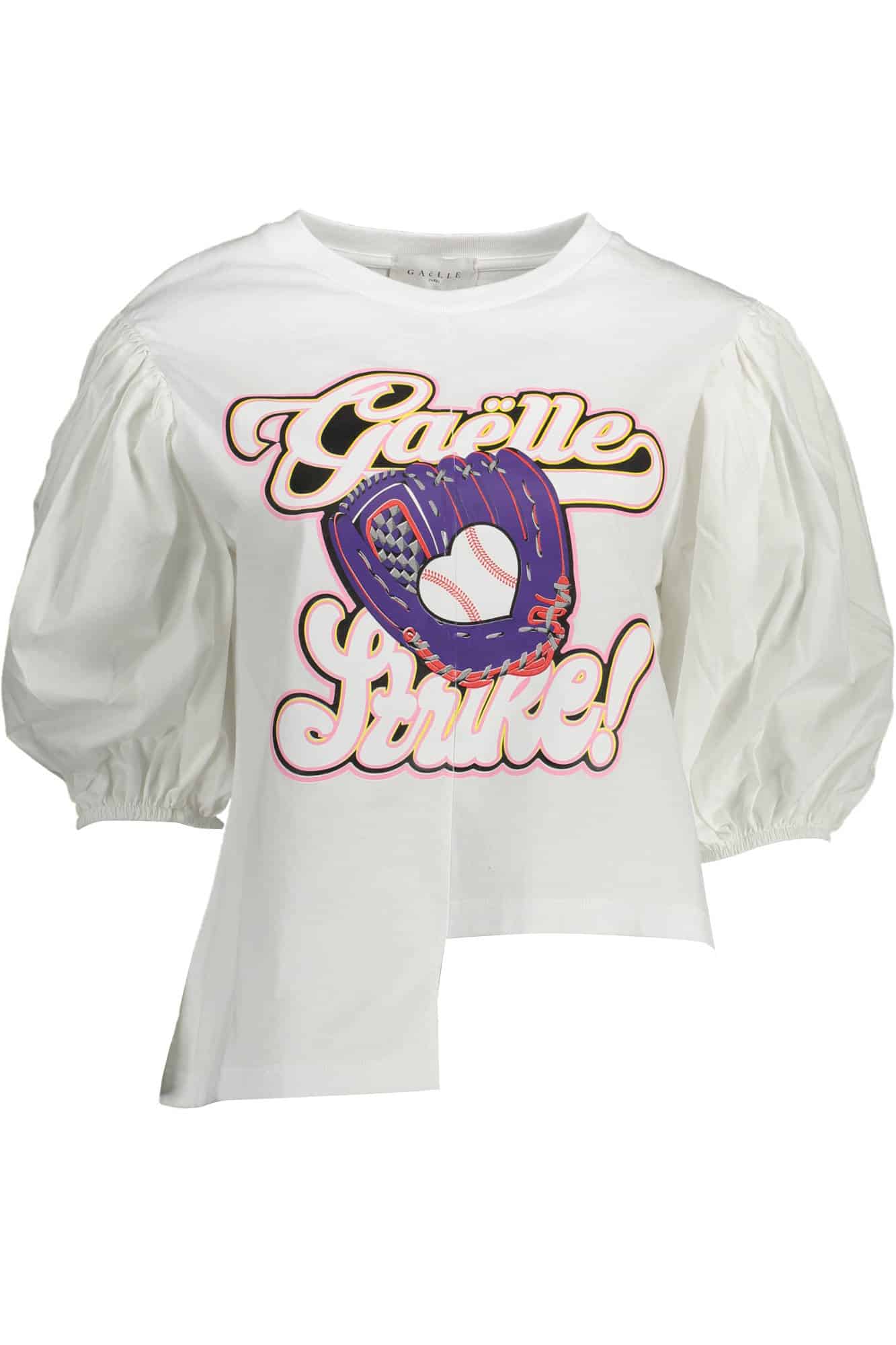 gaelleparist-shirtmaniche32f4donnabianco_1 GAELLE PARIS T-SHIRT 3/4 SLEEVES WOMAN WHITE - Image 1