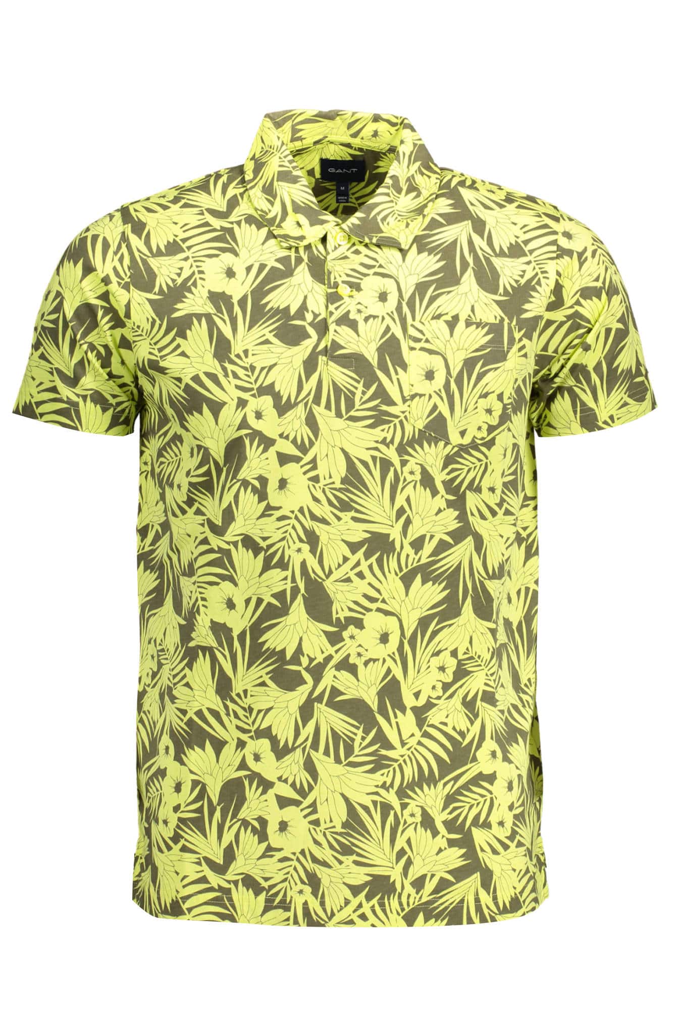 gantpolomanichecorteuomogiallo_1 GANT MEN'S SHORT SLEEVE YELLOW POLO SHIRT - Image 1