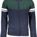 GIAN MARCO VENTURI BLUE MEN'S CARDIGAN