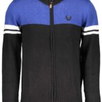 GIAN MARCO VENTURI MEN'S BLACK CARDIGAN