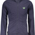 GIAN MARCO VENTURI MEN'S BLUE ZIP-UP SWEATSHIRT