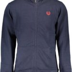 GIAN MARCO VENTURI MEN'S BLUE SWEATSHIRT WITH ZIP