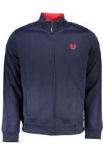 GIAN MARCO VENTURI MEN'S BLUE ZIP SWEATSHIRT