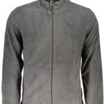 GIAN MARCO VENTURI MEN'S GRAY ZIP SWEATSHIRT