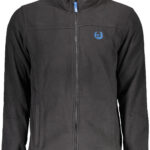 GIAN MARCO VENTURI MEN'S BLACK ZIP-UP SWEATSHIRT