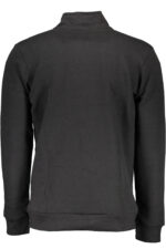 GIAN MARCO VENTURI MEN'S BLACK SWEATSHIRT WITH ZIP - Image 2