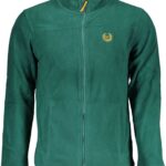GIAN MARCO VENTURI MEN'S ZIP-UP SWEATSHIRT GREEN