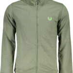 GIAN MARCO VENTURI MEN'S ZIP-UP SWEATSHIRT GREEN