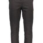 GIAN MARCO VENTURI BLACK MEN'S PANTS